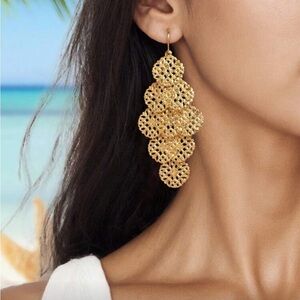 Elegant Gold Filigree Earrings